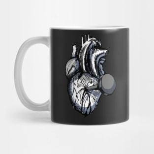 Nailed Through the Heart (Black and White) Mug